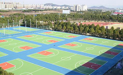 濱江體育公園環(huán)氧地坪籃球場(chǎng)地板